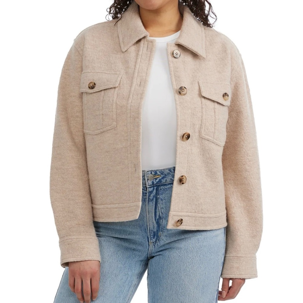 Hunter Women's Merino Wool Tan Utility Jacket